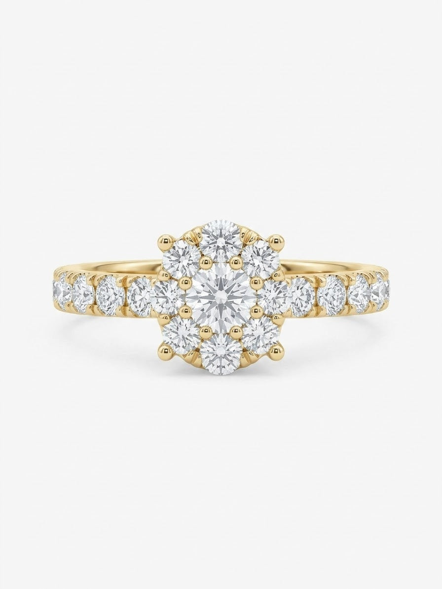 2.15 CTW 14K Natural Diamond VS/G Engagement Ring