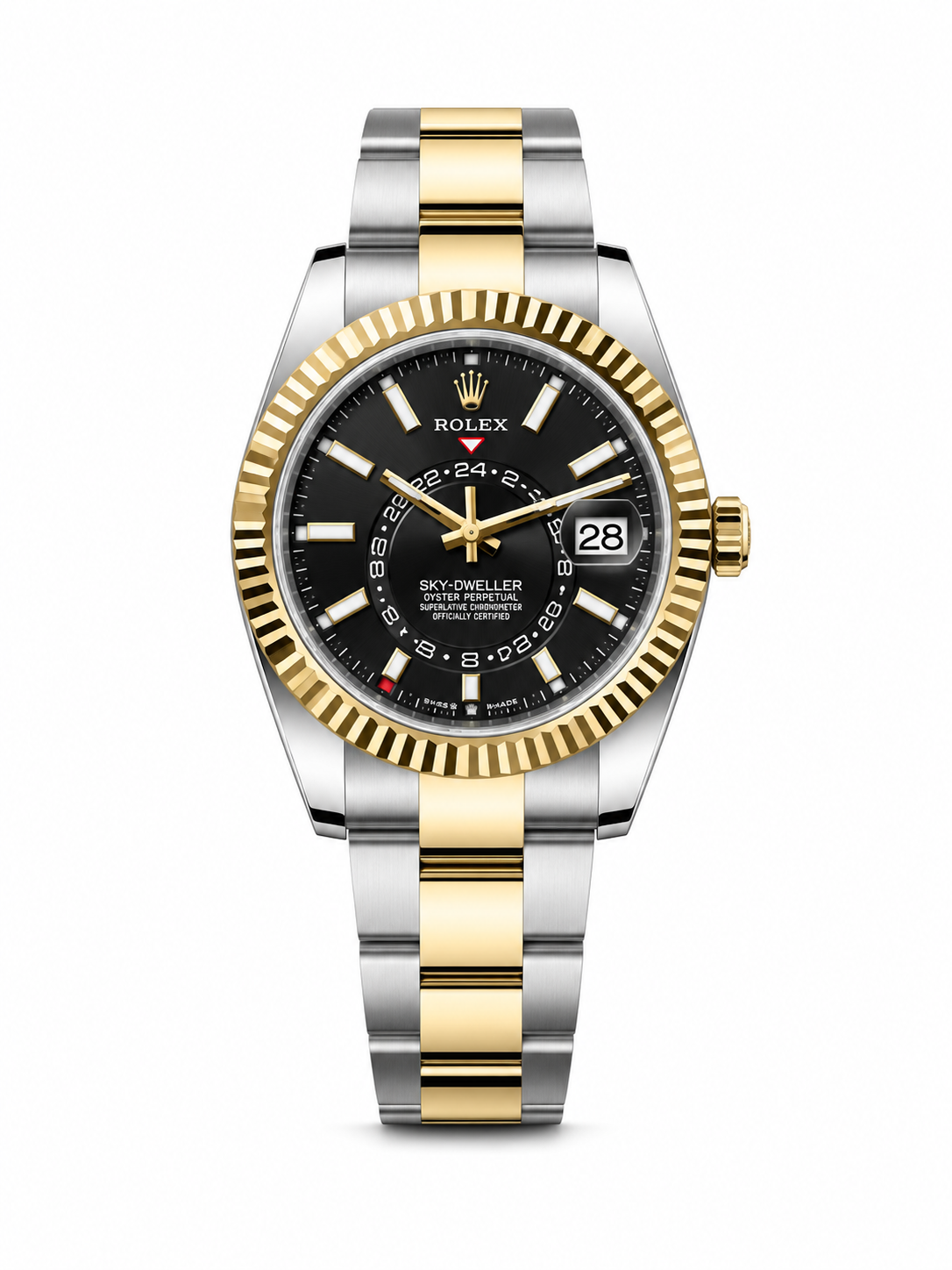 Rolex Sky-Dweller 42mm Two-Tone 18K Yellow Gold & Oystersteel Black Dial 326933