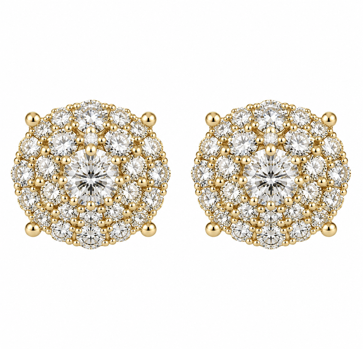 1.16 CTW 14K White Gold Natural Diamond Stud Earrings