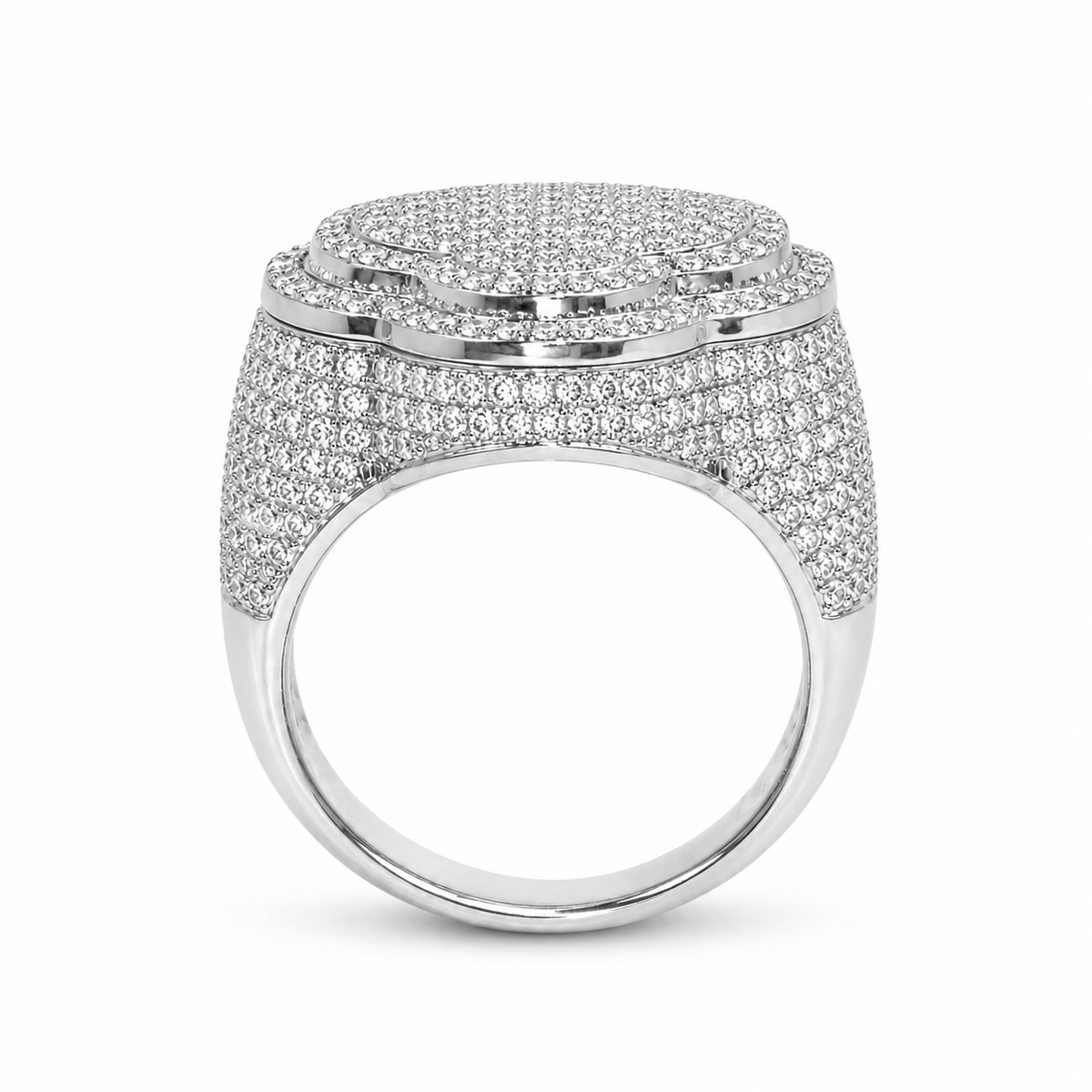 14K Gold Lab Diamond Cluster Ring – 4.45 CTW VVS/D