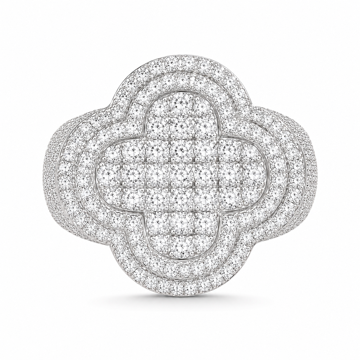 14K Gold Lab Diamond Cluster Ring – 4.45 CTW VVS/D