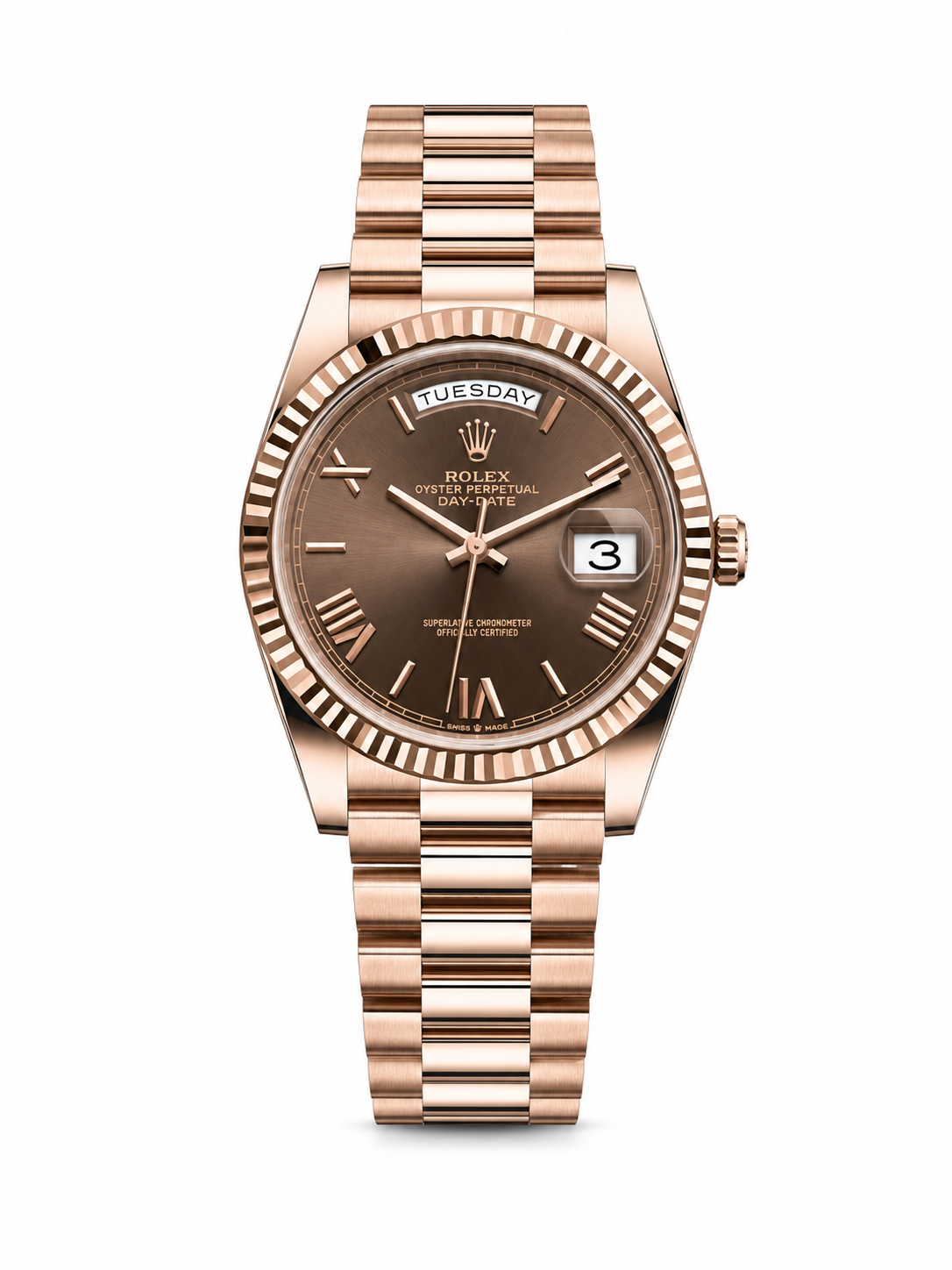 Rolex Day-Date 40 “President” 228235 18K Everose Gold Brown Dial