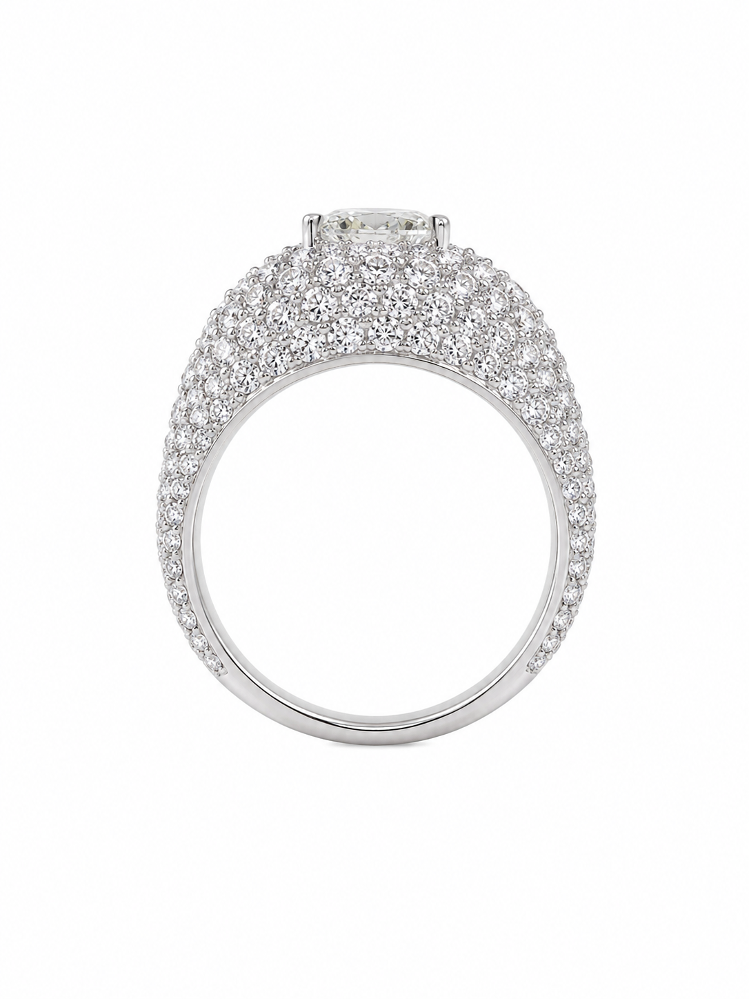 14K Gold Lab Diamond Oval Halo Statement Ring – 9.56 CTW VVS/D